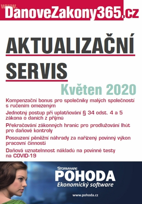 Daňové zákony 2020 - Aktualizační servis KVĚTEN - NEWSLETTER - vydavatelství