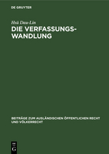 Die Verfassungswandlung - Hsü Dau-Lin