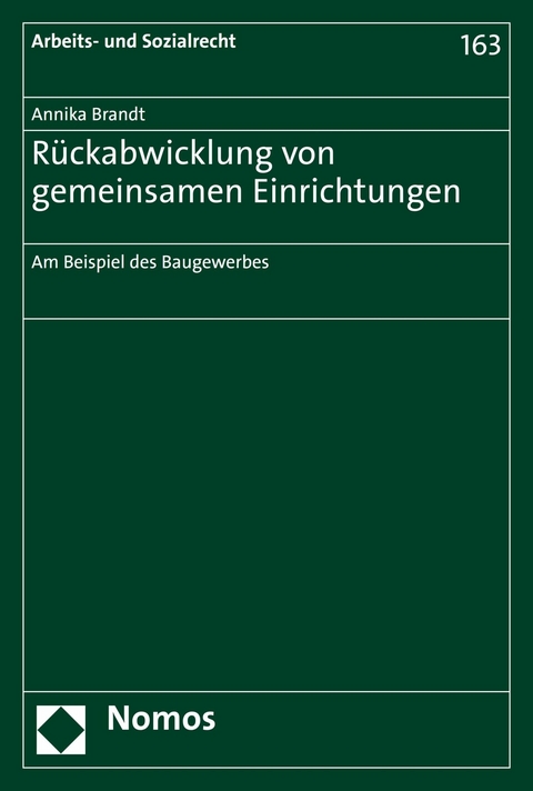 Rückabwicklung von gemeinsamen Einrichtungen - Annika Brandt