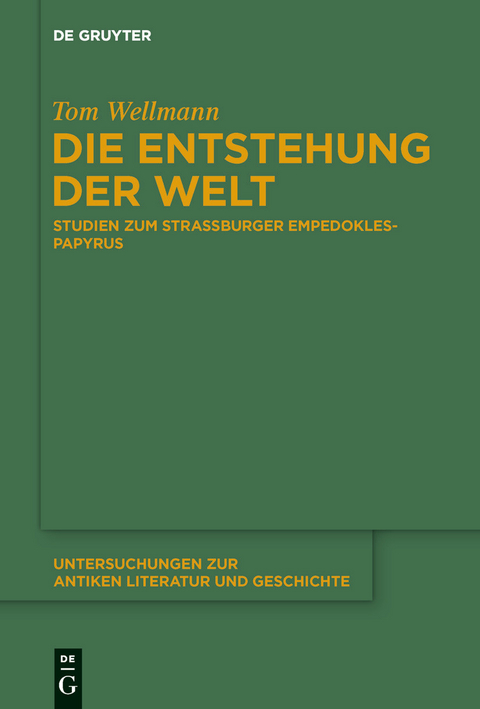 Die Entstehung der Welt - Tom Wellmann