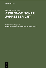 Die Literatur des Jahres 1963 - 