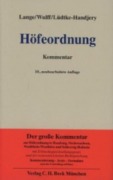 Höfeordnung - Lange, Rudolf; Wulff, Hans