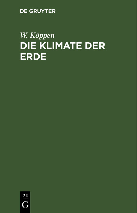 Die Klimate der Erde - W. Köppen