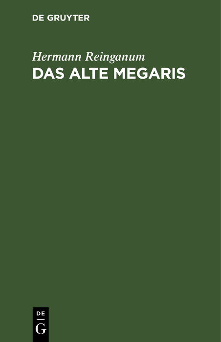 Das alte Megaris - Hermann Reinganum