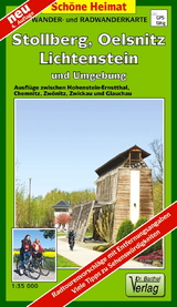 Wander- und Radwanderkarte Stollberg, Oelsnitz, Lichtenstein und Umgebung