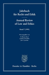 Jahrbuch für Recht und Ethik - Annual Review of Law and Ethics. - 