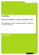 Macht-Verhältnisse in Knut Hamsuns "Pan" - E. Schröder