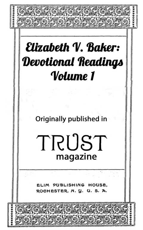 Elizabeth Baker: Devotional Readings - Elizabeth V. Baker