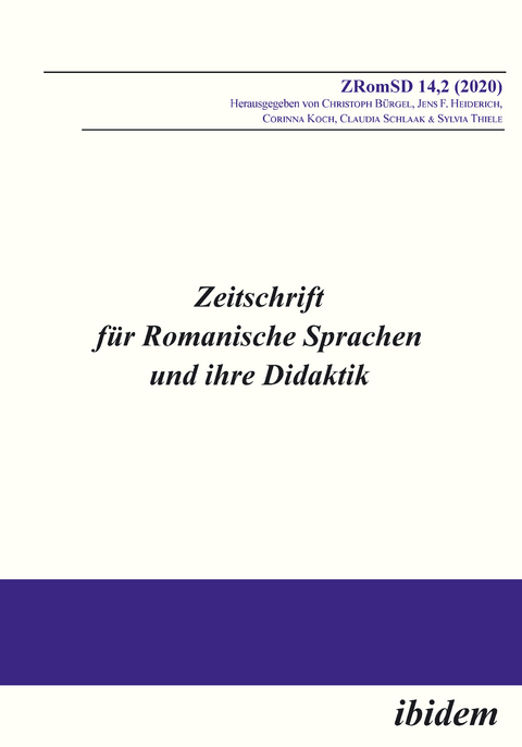 Zeitschrift für Romanische Sprachen und ihre Didaktik - 