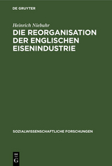 Die Reorganisation der englischen Eisenindustrie - Heinrich Niebuhr