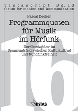 Programmquoten für Musik im Hörfunk - Pascal Decker