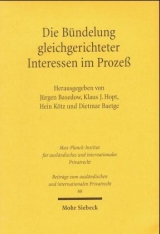 Die Bündelung gleichgerichteter Interessen im Prozeß - 