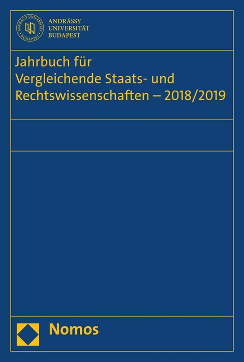 Jahrbuch für Vergleichende Staats- und Rechtswissenschaften - 2018/2019 - 