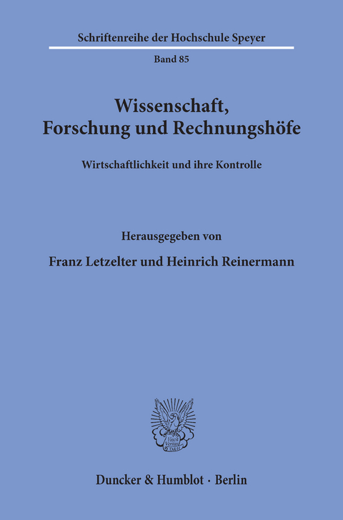 Wissenschaft, Forschung und Rechnungshöfe. - 