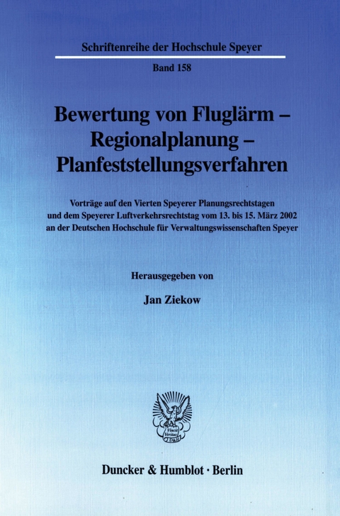 Bewertung von Fluglärm - Regionalplanung - Planfeststellungsverfahren. - 