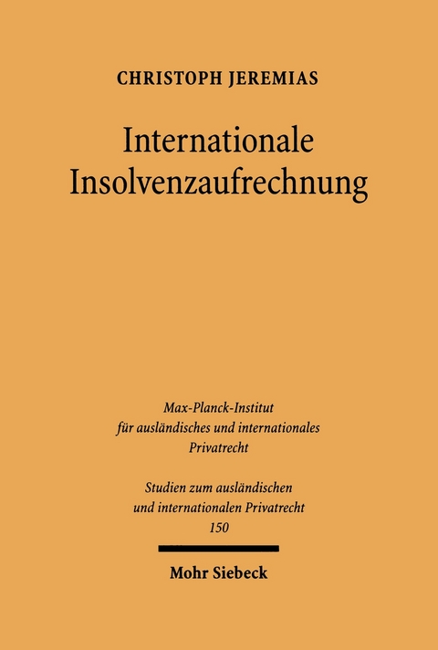 Internationale Insolvenzaufrechnung -  Christoph Jeremias