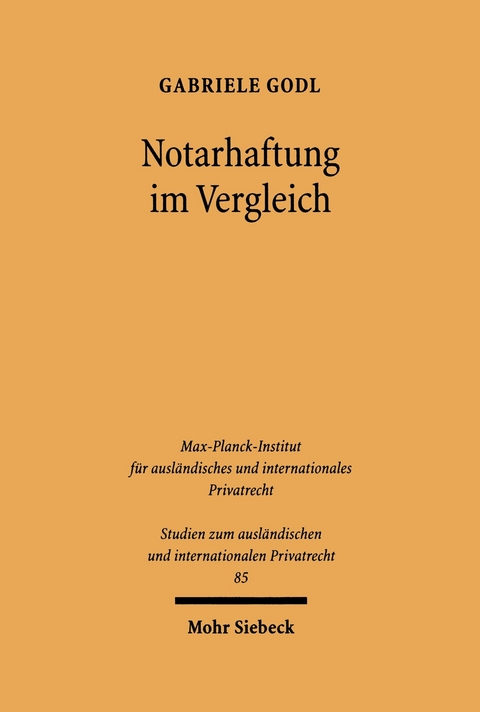 Notarhaftung im Vergleich -  Gabriele Godl