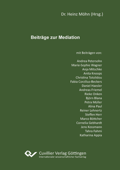 Beiträge zur Mediation - 