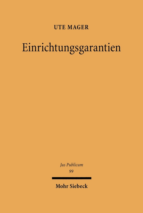 Einrichtungsgarantien -  Ute Mager