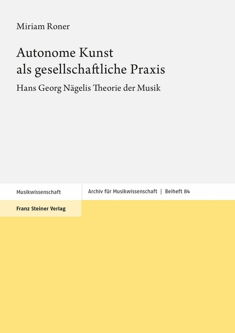 Autonome Kunst als gesellschaftliche Praxis -  Miriam Roner