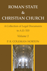 Roman State & Christian Church Volume 1 -  P. R. Coleman-Norton