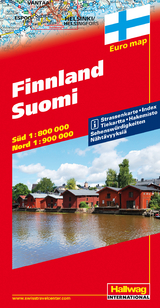 Finnland Strassenkarte 1:800 000 / 1:900 000 - 