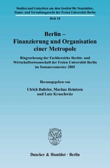 Berlin – Finanzierung und Organisation einer Metropole. - 