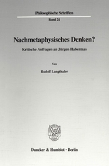 Nachmetaphysisches Denken? - Rudolf Langthaler