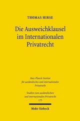 Die Ausweichklausel im Internationalen Privatrecht - Thomas Hirse