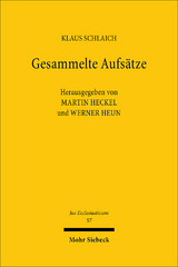 Gesammelte Aufsätze - Klaus Schlaich