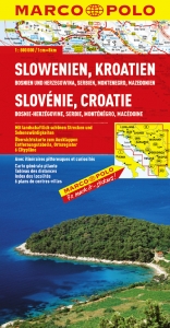 MARCO POLO Länderkarte Slowenien, Kroatien, Bosnien und Herzegowina 1:800 000