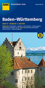 ADAC BundesländerKarte Deutschland Blatt 11 Baden-Württemberg 1:300 000 - 