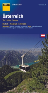 ADAC UrlaubsKarte Österreich Blatt 5 Tirol, Osttirol, Salzburg 1:150 000