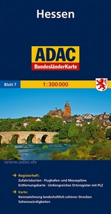 ADAC BundesländerKarte Deutschland Blatt 7 Hessen 1:300 000 - 