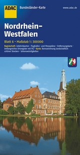 ADAC BundesländerKarte Deutschland Blatt 6 Nordrhein-Westfalen 1:300 000 - 