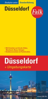 Falk Stadtplan Extra Standardfaltung Düsseldorf mit Ortsteilen von Erkrath