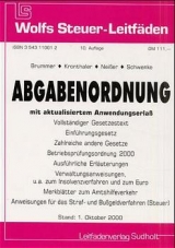 Abgabenordnung 2000 - Karl Brummer, Ludwig Kronthaler, Alfred Neißer, Michael Schwenke