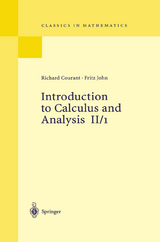 Introduction to Calculus and Analysis II/1 - Richard Courant, Fritz John