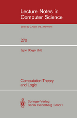 Computation Theory and Logic - 