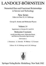 Diamagnetic Molecules - J. Demaison, A. Dubrulle, W. Hüttner, E. Tiemann