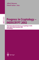 Progress in Cryptology - INDOCRYPT 2002 - 