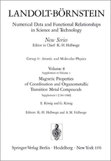 Magnetic Properties of Coordination and Organometallic Transition Metal Compounds / Magnetische Eigenschaften der Koordinations- und metallorganischen Verbindungen der Übergangselemente - E. König, G. König