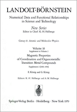 Magnetic Properties of Coordination and Organometallic Transition Metal Compounds / Magnetische Eigenschaften der Koordinations- und metallorganischen Verbindungen der Übergangselemente - E. König, G. König