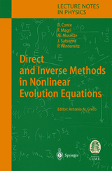 Direct and Inverse Methods in Nonlinear Evolution Equations - Robert M. Conte, Franco Magri, Micheline Musette, Junkichi Satsuma, Pavel Winternitz