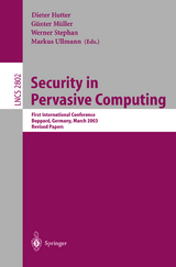 Security in Pervasive Computing - 