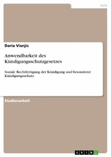 Anwendbarkeit des Kündigungsschutzgesetzes - Daria Visnjic