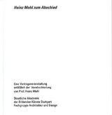 Heinz Mohl zum Abschied