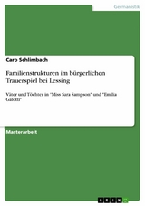 Familienstrukturen im bürgerlichen Trauerspiel bei Lessing - Caro Schlimbach