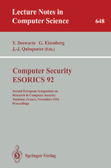 Computer Security - ESORICS 92 - 