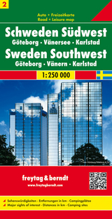 Schweden Südwest - Göteborg - Vänersee - Karlstad, Autokarte 1:250.000 - Freytag-Berndt und Artaria KG